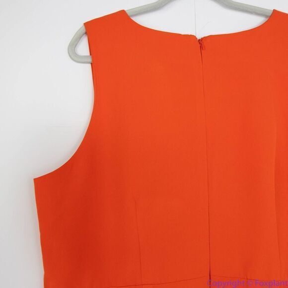 NEW Eloquii Orange Shift Sleeveless sheath Dress with‎ Asymmetric Wrap, 26 - Picture 15 of 16